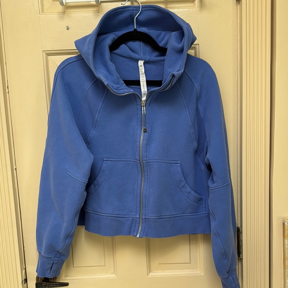 Lululemon Athletica Blue Hooded Zip-Up Jacket Indigo